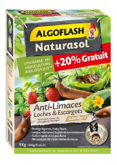 ANTI LIMACES, LOCHES ET ESCARGOTS  + 20% gratuits Algo Compo