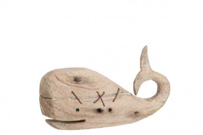 BALEINE BOIS NATUREL (22X6X13CM)   Jolipa