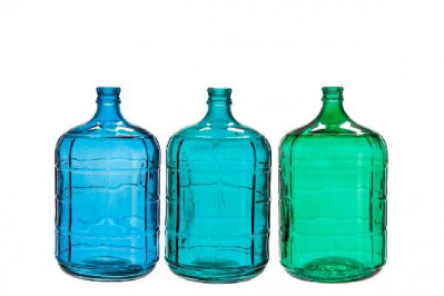 BOUTEILLE CAR VERRE VERT/BLEU S 15X   Jolipa