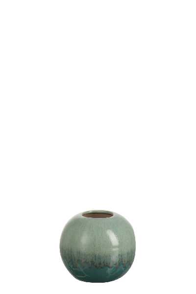 VASE BOULE DEBORDE CER VERT S (16X1   Jolipa