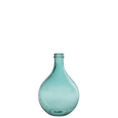 VASE LISBONNE VERRE AQUA S (27X27X4   Jolipa