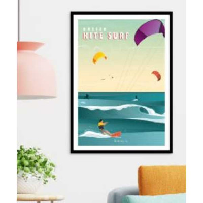 AFFICHE  Breizh kite surf HORTENSE