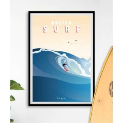 AFFICHE  Breizh surf HORTENSE