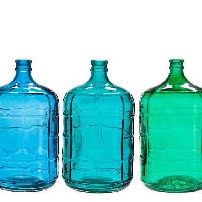 BOUTEILLE CAR VERRE VERT/BLEU S 15X   Jolipa