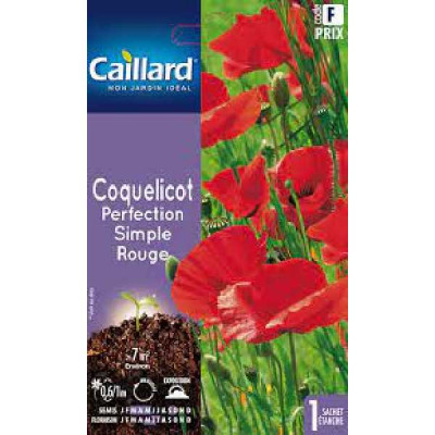 COQUELICOT PERFECTION SIMPLE ROUGE  F CAILLARD