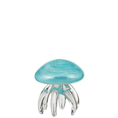 MEDUSE VERRE AQUA (13X13X11.5CM)   Jolipa