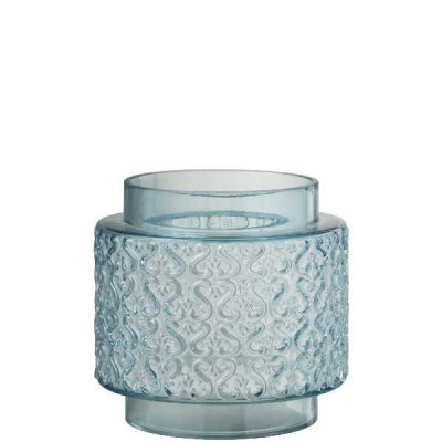 VASE ARABESQUE RND VER BLEU L (18X1   Jolipa