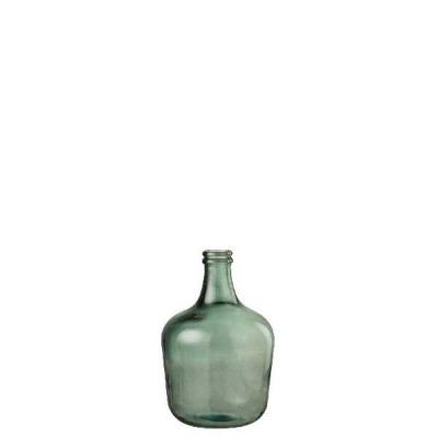 VASE CARAFE VERRE VERT M (27X27X42.   Jolipa